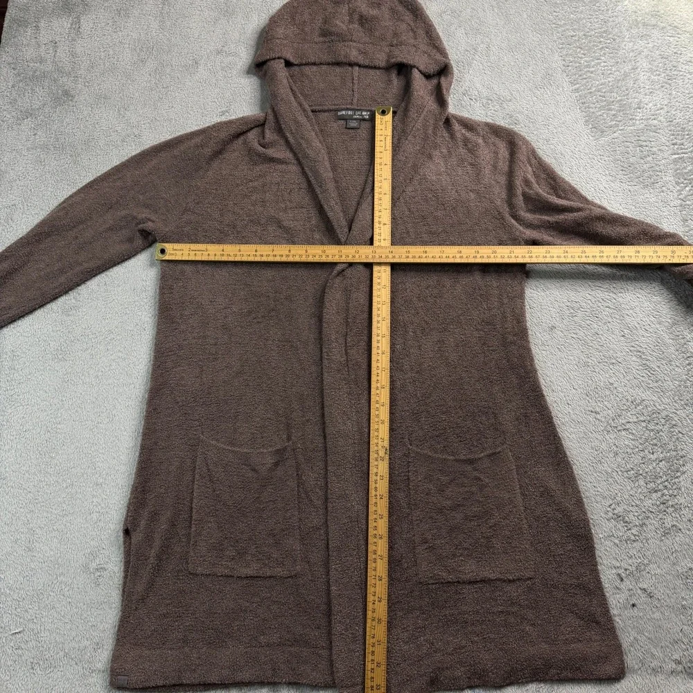 Barefoot Dreams Hooded Open-Front Cardigan - Brown - Picture 7 of 11